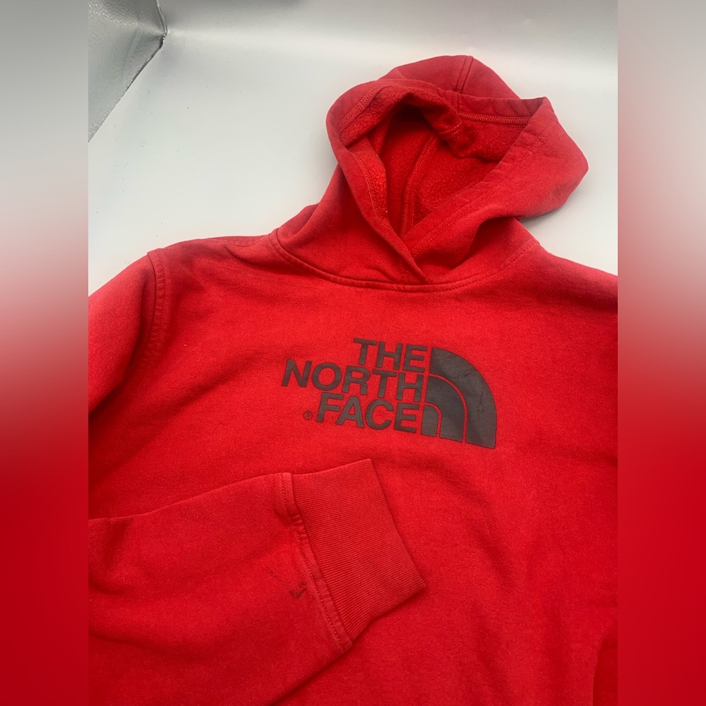 The North Face Men's Half Dome Pullover Hoodie Red / 100% Cotton Boys XL 18/20